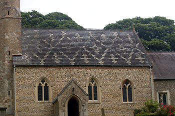 Exterior nave roof June 2012